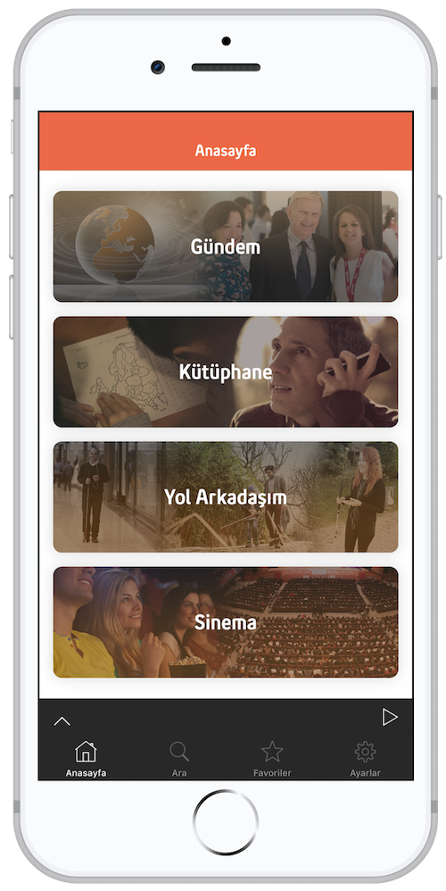 Uygulama ana sayfası
